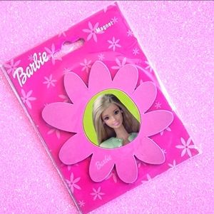 💕 Barbie PHOTO MAGNET Pink Flower Fridge / School Locker